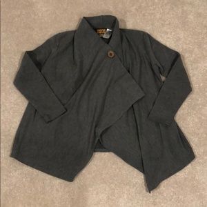 Harper Canyon Gray Drape Cardigan Girls M 8/10